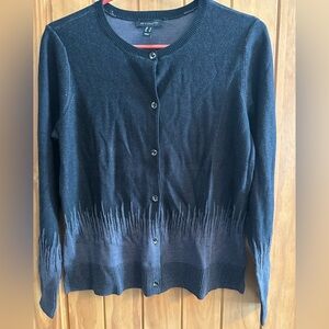 H by Halston Black with Gray Cardigan size small